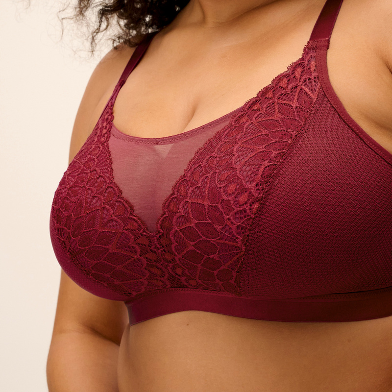 Tiernie 303317 Elomi biustonosz bez fiszbin tibetan red