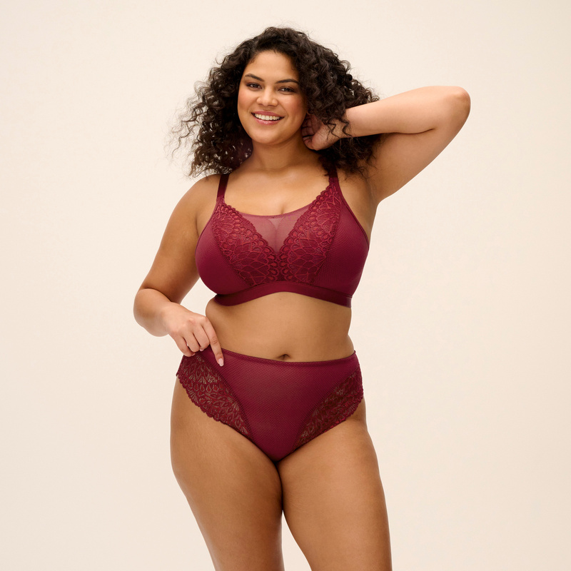 Tiernie 303317 Elomi biustonosz bez fiszbin tibetan red