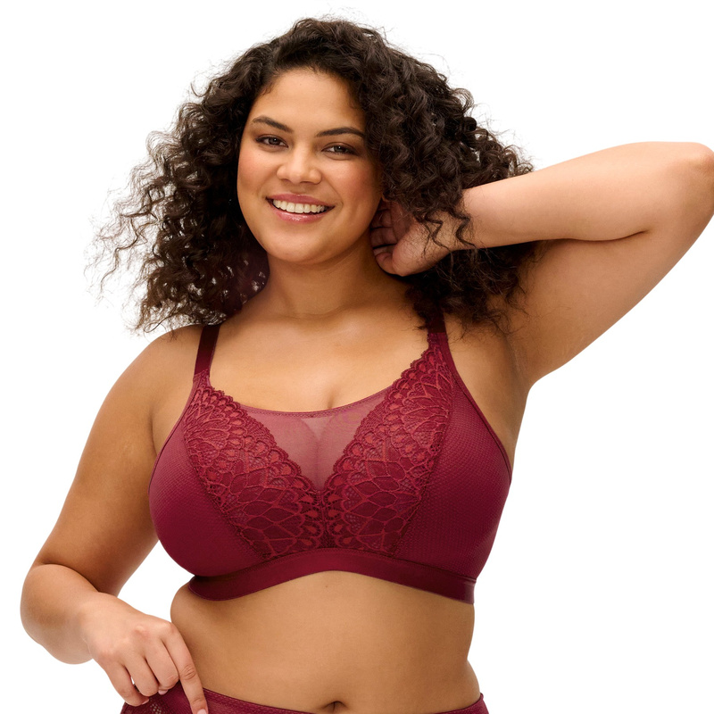 Tiernie 303317 Elomi biustonosz bez fiszbin tibetan red