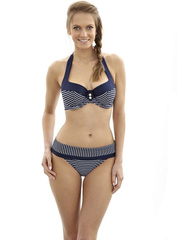 Britt Stripe 0927 Panache Swim figi granatowe w paski