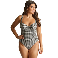 Gingham Paloma 1720 Panache Swim kostium jednoczęściowy czarny