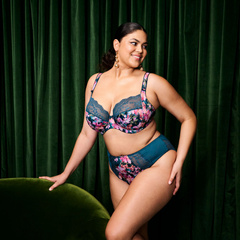Lucie 4490 Elomi biustonosz teal floral