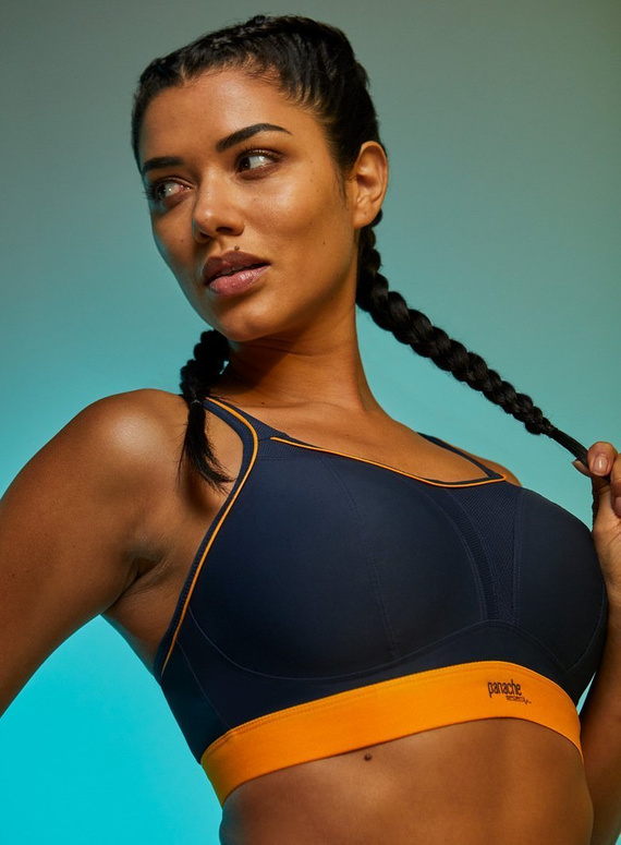 Biustonosz sportowy 7341 Panache Sport navy/orange