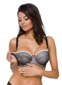 Mama Dots Alles biustonosz czarno-różowy