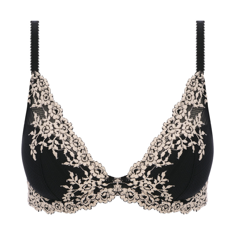 Embrace Lace biustonosz plunge czarny