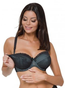 Mama Dots Alles biustonosz czarno-turkusowy