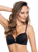 Daisy 16722 Corin biustonosz push up czarno-liliowy