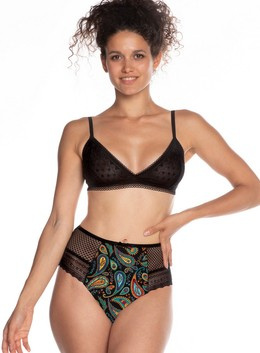 Figi bawełniane L1537MD czarne Lama 2pak