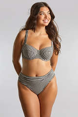Gingham 1729 Panache Swim figi midi czarne