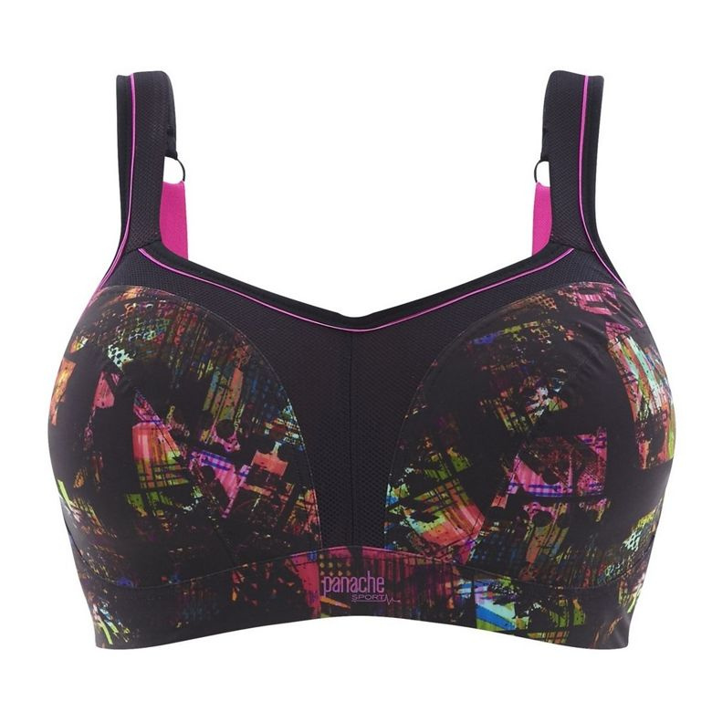 Biustonosz sportowy 5021 Panache Sport neon pixel print