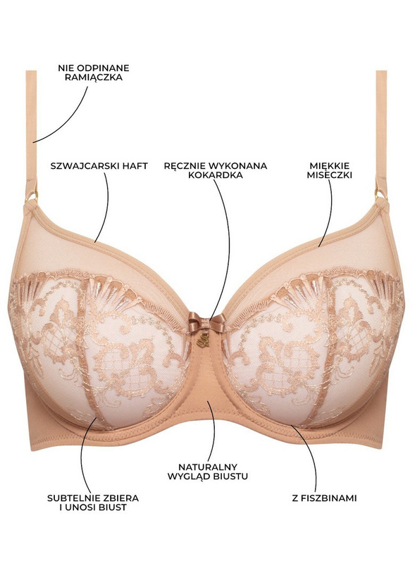 Perla A143 Samanta biustonosz beżowy