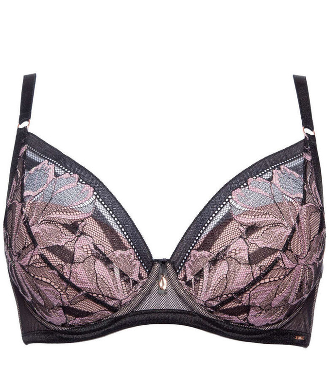 Glossy Iris Alles biustonosz push up czarny