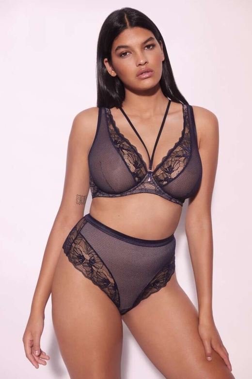 Volare Alles biustonosz bralette plus granatowy